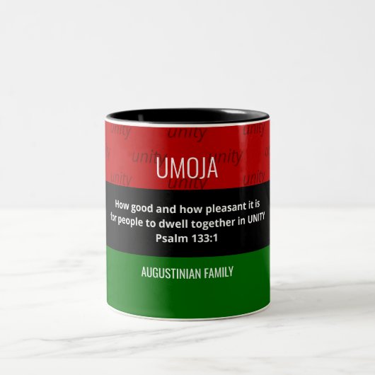 Tasse 2 Couleurs UMOJA Unité personnalisée Kwanzaa (Centre)