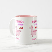 Tasse 2 Couleurs Un amour de Llama entier (Devant gauche)
