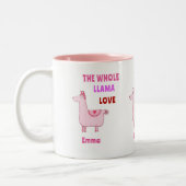 Tasse 2 Couleurs Un amour de Llama entier (Gauche)