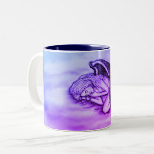 Tasse 2 Couleurs Un Ange endormi sur les nuages des cieux