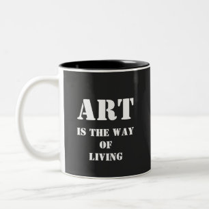 Tasse 2 Couleurs Un artiste-cadeau d'art présente un cadeau à un pe