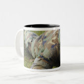 Tasse 2 Couleurs Un aviateur passe à travers un champ humide (Devant gauche)