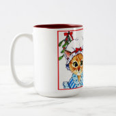 Tasse 2 Couleurs Un baiser sous le gui (Gauche)