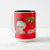 Tasse 2 Couleurs Un bébé de Noël (Devant gauche)