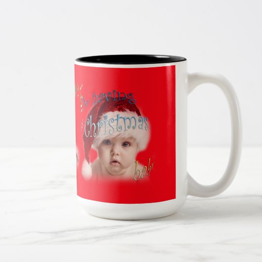 Tasse 2 Couleurs Un bébé de Noël (Droit)