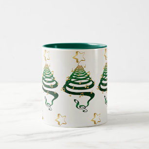 TASSE 2 COULEURS UN "BOUG D'ARBRE DE NOËL" TRÈS SPÉCIAL