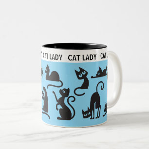 Tasse 2 Couleurs Un cadeau amusant ! Dame de chat parfaite