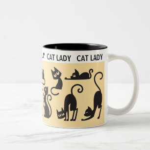 Tasse 2 Couleurs Un cadeau amusant ! Dame de chat parfaite