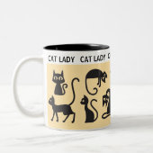 Tasse 2 Couleurs Un cadeau amusant ! Dame de chat parfaite (Gauche)