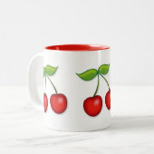 Tasse 2 Couleurs Un cerisier rouge brun (Devant gauche)