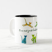 Tasse 2 Couleurs Un chat mène juste à des autres (Devant gauche)