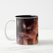 Tasse 2 Couleurs Un cheval de Stallion friésien (Gauche)