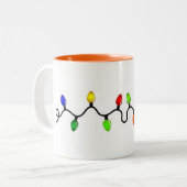 TASSE 2 COULEURS UN "CHRISTMAS LIGHTS MUG" TRÈS SPÉCIAL (Devant gauche)