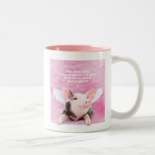 Tasse 2 Couleurs Un cochon de lait cru à deux tons