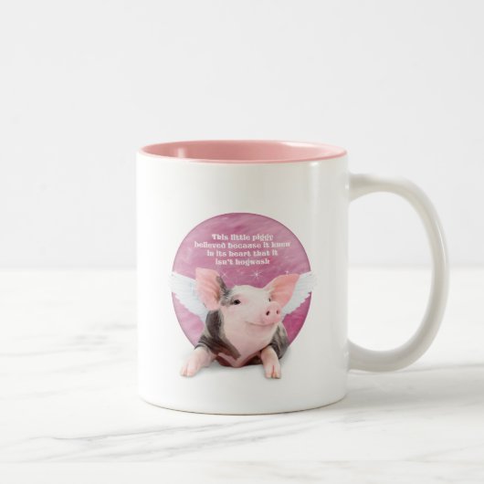 Tasse 2 Couleurs Un cochon d'Inde croyait (Droit)