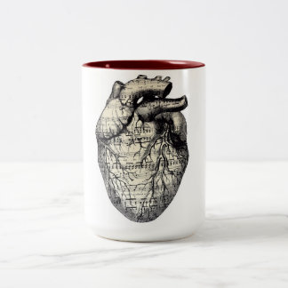 Tasse 2 Couleurs Un coeur musical