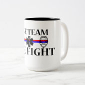 Tasse 2 Couleurs Un combat de l'équipe une (Devant droit)