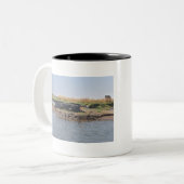 Tasse 2 Couleurs Un Crocodile Se Refroidissant Près Du Fleuve Zambe (Devant gauche)