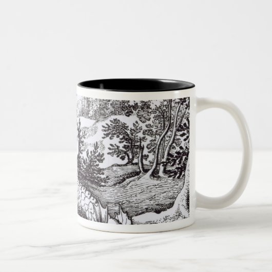 Tasse 2 Couleurs Un dragon dans la forêt (Droit)