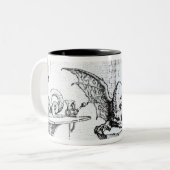 Tasse 2 Couleurs Un dragon dans un atelier (Devant gauche)