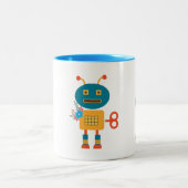 Tasse 2 Couleurs Un joli robot design pour enfants (Centre)