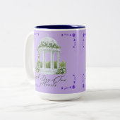 Tasse 2 Couleurs Un jour de deux cœurs violet clair (Devant gauche)