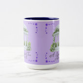 Tasse 2 Couleurs Un jour de deux cœurs violet clair (Centre)