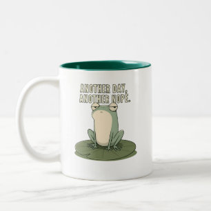 Tasse 2 Couleurs Un jour de plus, un nouveau non Grenouille grinche