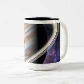 Tasse 2 Couleurs Un Jupiter avec des anneaux (Devant droit)