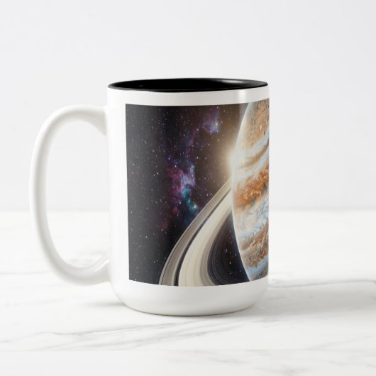 Tasse 2 Couleurs Un Jupiter avec des anneaux (Gauche)