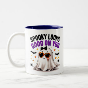 Tasse 2 Couleurs Un look effrayant vous va bien Drôle de fantôme Ha