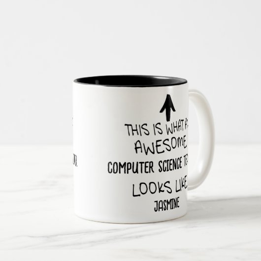 Tasse 2 Couleurs Un Magnifique Enseignant En Informatique Ressemble (Devant droit)