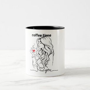 Tasse 2 Couleurs Un mignon café
