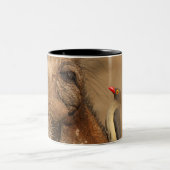 Tasse 2 Couleurs Un Oxpecker sur un museau de warthogs, (Centre)