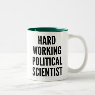 Tasse 2 Couleurs Un politologue travailleur