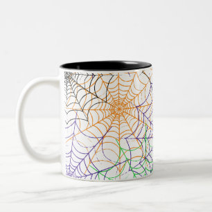 Tasse 2 Couleurs Un simple Motif Web d'Halloween Spider