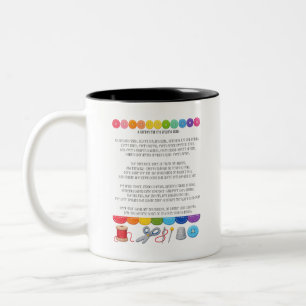 Tasse 2 Couleurs Un sonnet à mon stock de couture - cadeau drôle po