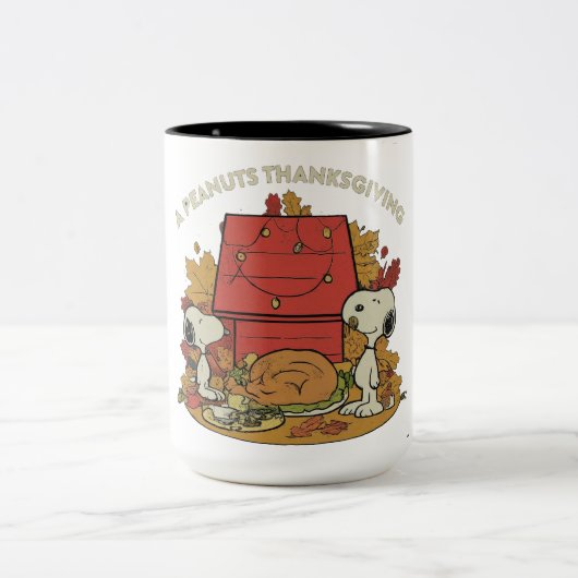 Tasse 2 Couleurs Un Thanksgiving d'arachides (Centre)