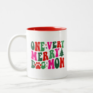 Tasse 2 Couleurs Un très joyeux chien maman Jour de Noël Photo Chie
