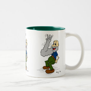 Tasse 2 Couleurs Un vieil homme agite de la boue de la barbe