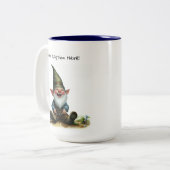 Tasse 2 Couleurs Une aquarelle peinte d'un mignon Gnome (Devant gauche)