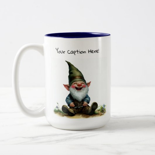 Tasse 2 Couleurs Une aquarelle peinte d'un mignon Gnome (Gauche)