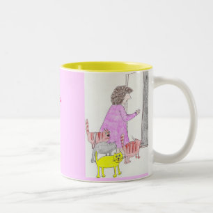 Tasse 2 Couleurs une autre dame folle de chat