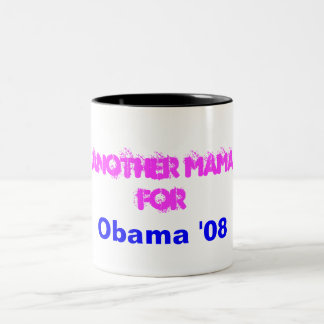Tasse 2 Couleurs Une autre maman, pour, Obama '08