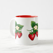 Tasse 2 Couleurs Une Belle Fraise Berry (Devant gauche)