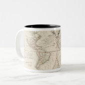 Tasse 2 Couleurs Une carte du monde (Devant gauche)