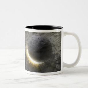 Tasse 2 Couleurs Une collision entre les objets massifs dans