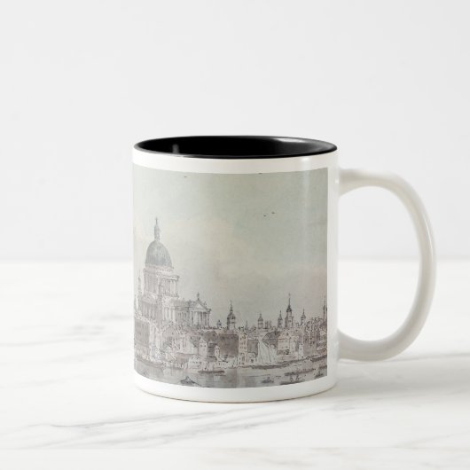 Tasse 2 Couleurs Une copie d'une partie d'un dessin par Canaletto, (Droit)