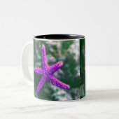 Tasse 2 Couleurs Une étoile de mer violette (Devant gauche)