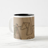 Tasse 2 Couleurs Une machine de guerre, illustration de 'De (Devant gauche)
